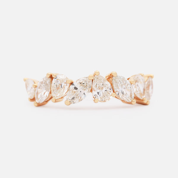Anillo Drift Oro Amarillo 18K con Diamantes.