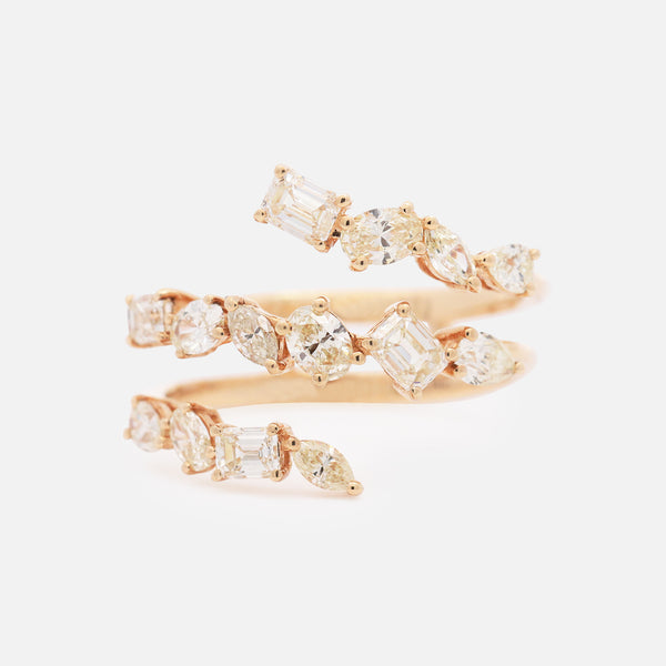 Anillo Spin Oro Amarillo 18K con Diamantes.
