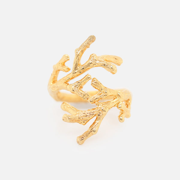 Anillo Terra Plata. 925 con Chapa de Oro 14K.