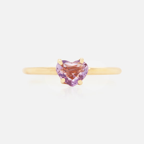 Anillo Valeria Oro Amarillo 14K con Zafiro Corazón.