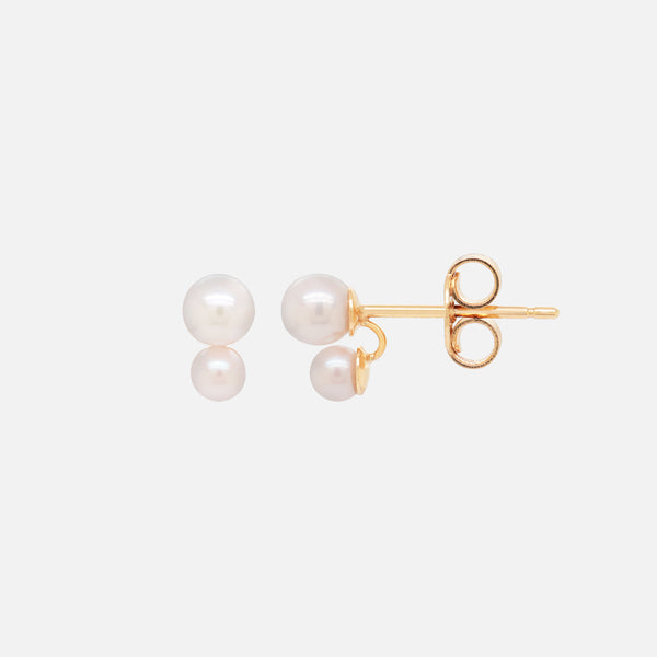Aretes Duet Oro Amarillo 18K con Perlas.