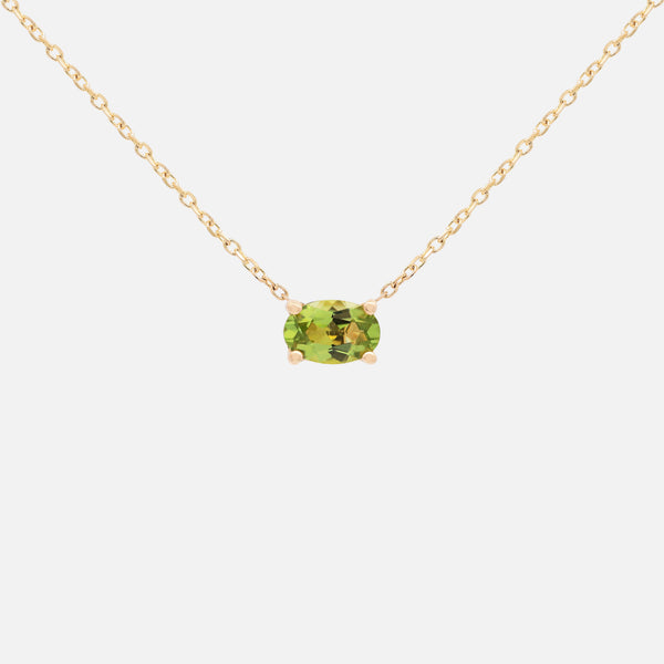 Collar Noa Oro Amarillo 14K y Piedras Naturales.