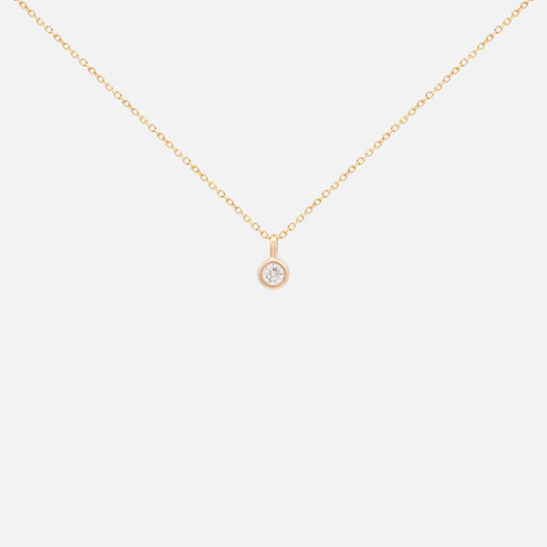 Cadena Apolo S Argolla Invertida Oro 14K con Diamantes.
