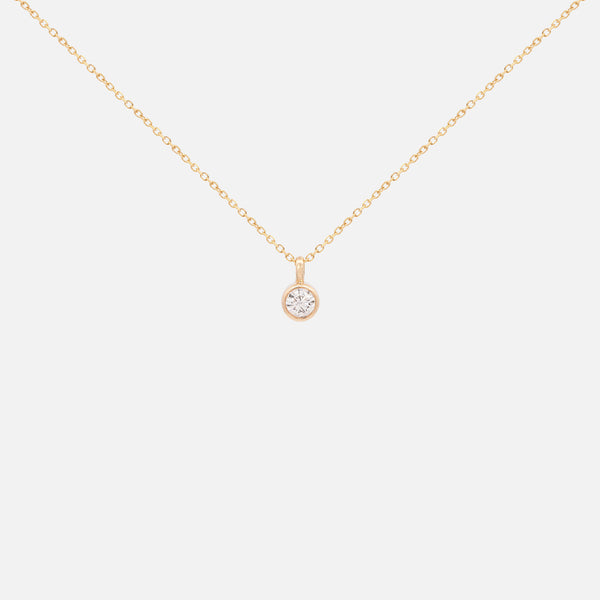 Cadena Apolo M Argolla Invertida Oro 14K con Diamantes.
