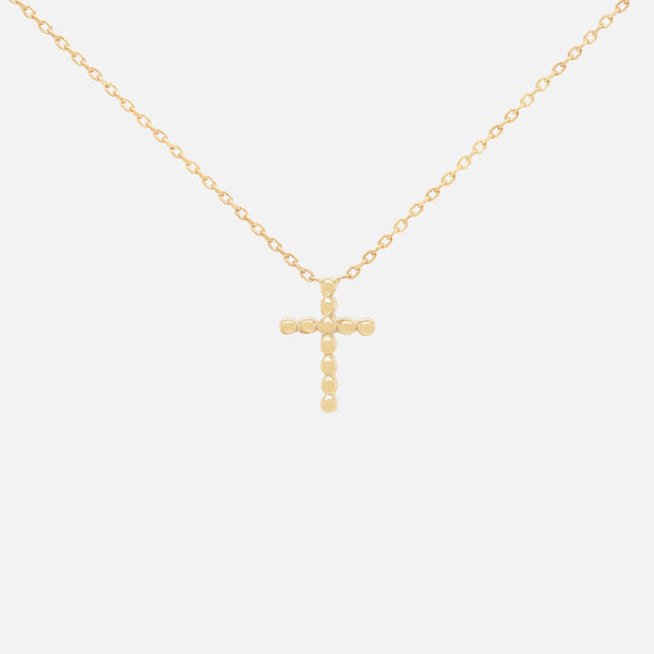 Cadena Dots Cross Oro 14K.