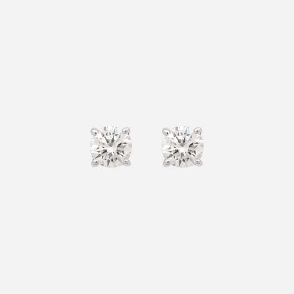 Studs Emma XG Oro Blanco 18K con Diamantes.