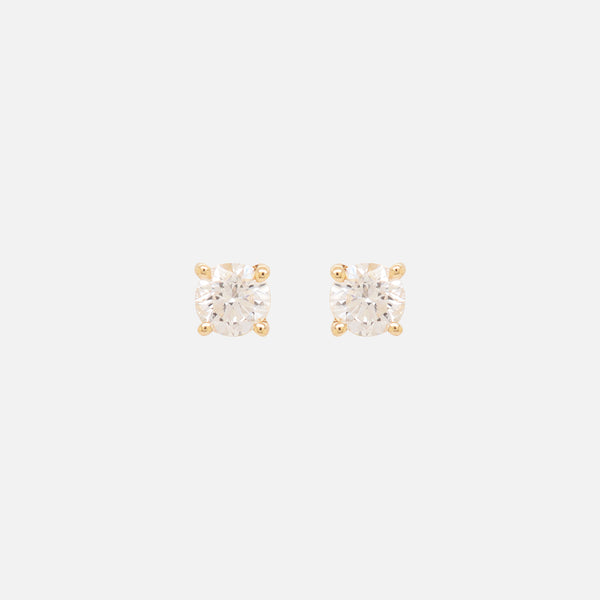 Studs Emma Oro Amarillo 18K con Diamantes Redondos.