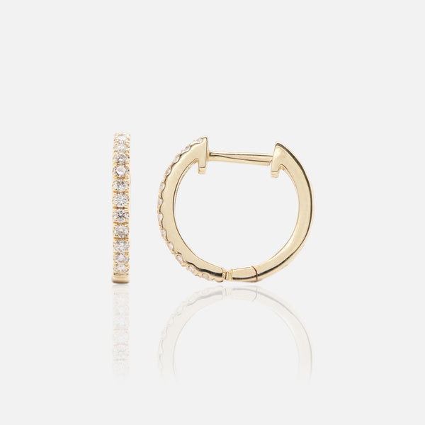 Arracadas Nia M Oro 14K con Diamantes.
