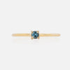 Anillo Birthstone Oro Amarillo 14K y Aquamarina.