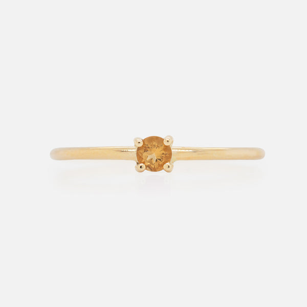 Anillo Birthstone Oro Amarillo 14K y Piedras Naturales.