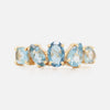 Anillo Birthstone Cluster Aquamarina