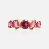 Anillo Birthstone Cluster Granate