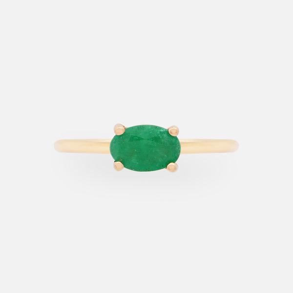 Anillo Noa Oro Amarillo 14K y Piedras Naturales.