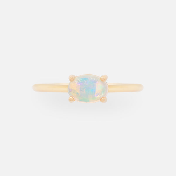 Anillo Noa Oro Amarillo 14K y Piedras Naturales.