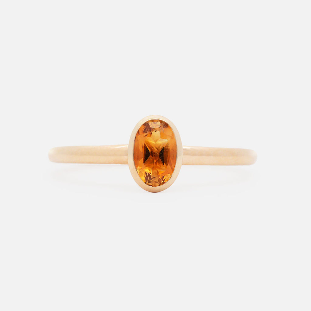 Anillo Birthstone Orion Oro Amarillo 14K y Piedras Naturales.