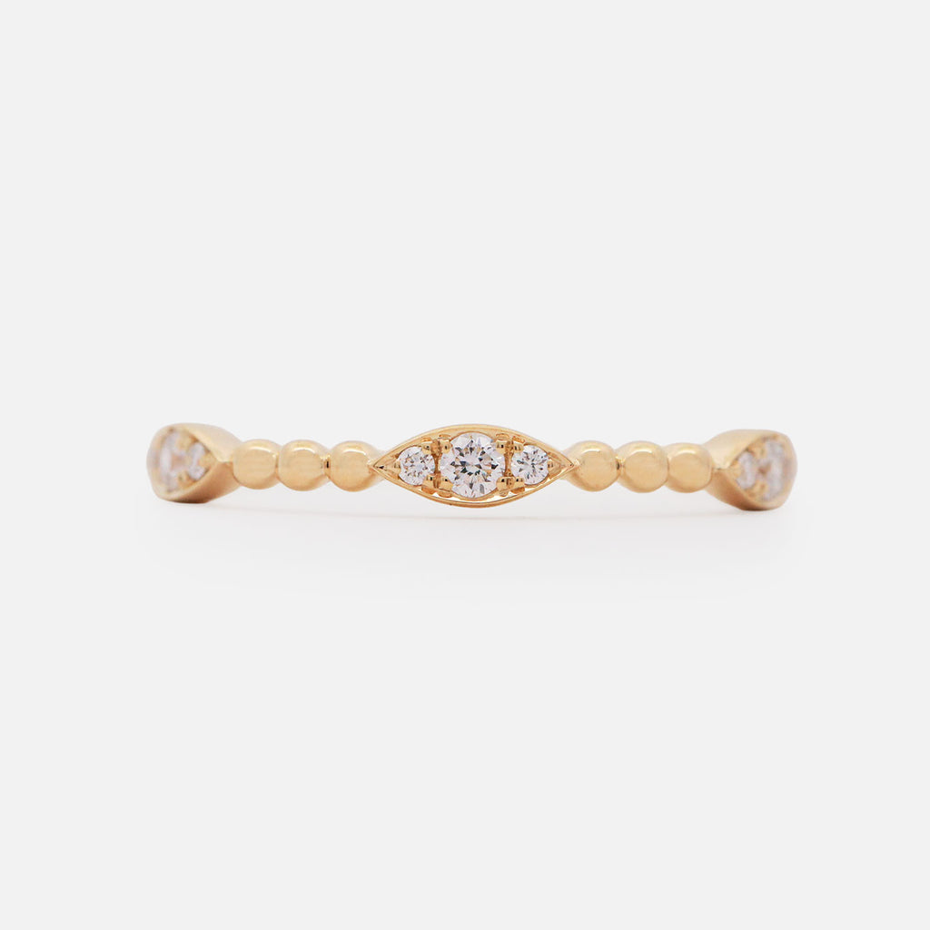 Anillo Bloom Oro 14K con Diamantes.