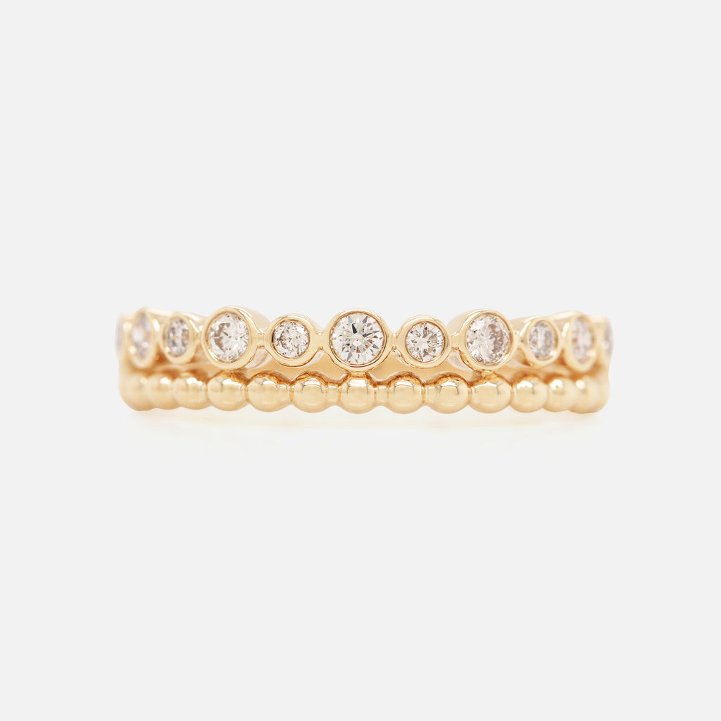 Anillo Borealis Oro 14K con Diamantes.