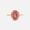 Anillo Elysa Oro Amarillo 14K con Granate Malaya Oval.