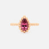 Anillo Elysa Oro Amarillo 14K con Granate Rodolita.