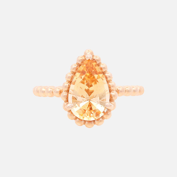 Anillo Elysa Oro Amarillo 14K con Topacio Imperial.