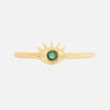 Anillo Evil Eye Oro Amarillo 14K con Esmeralda.