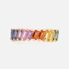 Anillo Fiorela Oro Amarillo 18K con Zafiros.