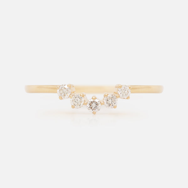 Anillo Halo Oro 14K con Diamantes.