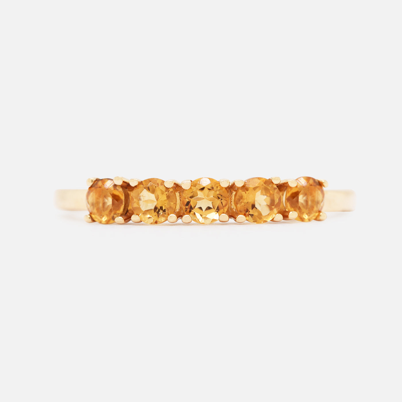 Anillos Iris Oro Amarillo 14K con Citrinos.