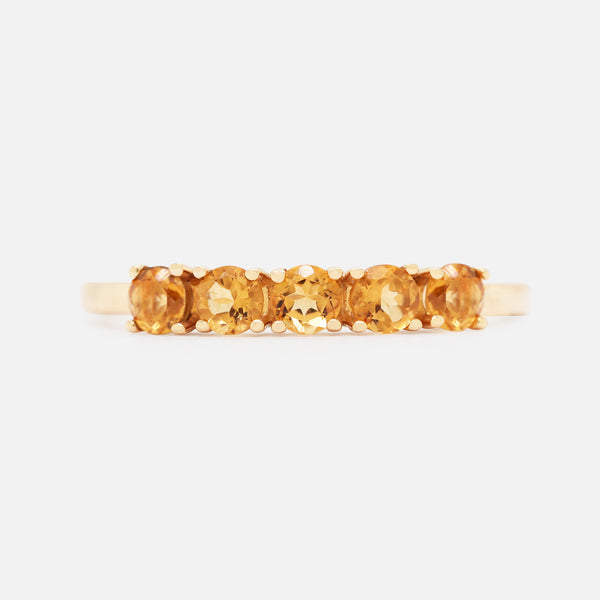 Anillos Iris Oro Amarillo 14K con Citrinos.