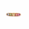 Anillo Myla Freesia Oro Amarillo 14K con Zafiros.