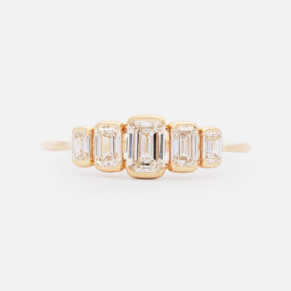 Anillo Orion Octagon Oro Amarillo 14K con Diamantes.