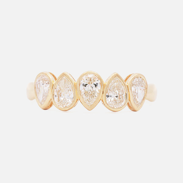 Anillo Orion Drops Oro Amarillo 14K con Diamantes.