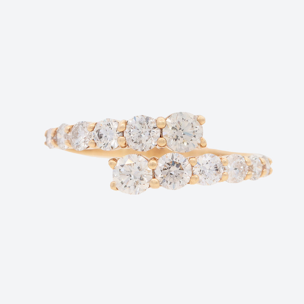 Anillo Pair Oro Amarillo 18K con Diamantes.