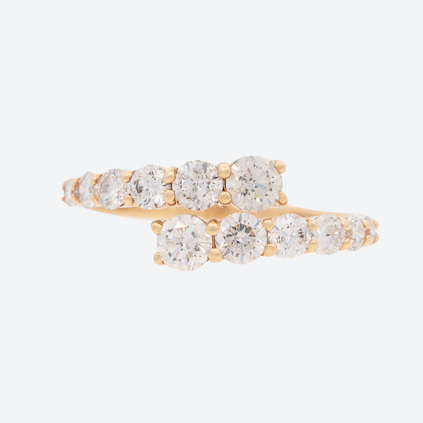 Anillo Pair Oro Amarillo 18K con Diamantes.