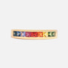Anillo Prismelia Oro Amarillo 18K con Zafiros.