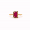 Anillo Royal Oro 18K con Rubí y Diamantes.