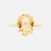 Anillo Valeria Oro Amarillo 14K con Citrino Oval XL.