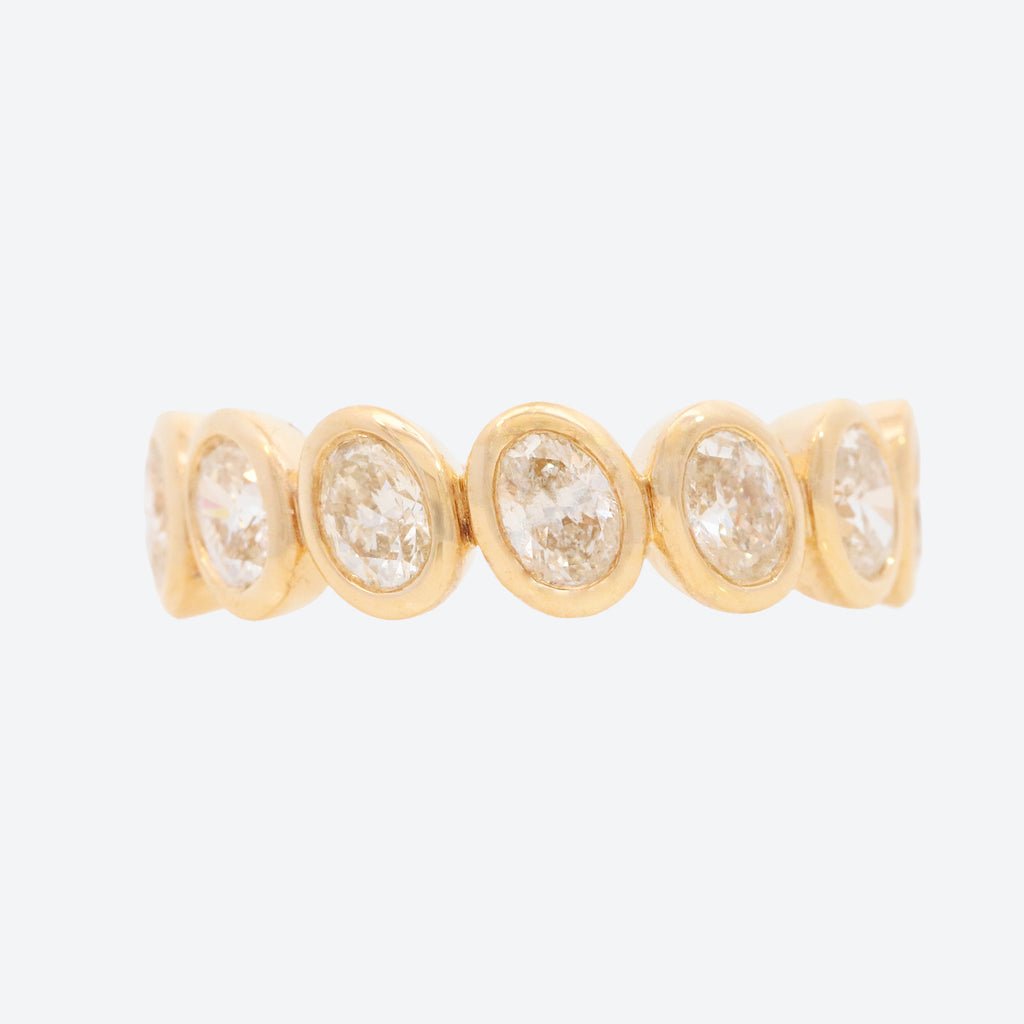 Anillo Lens Oro Amarillo 18K con Diamantes.