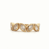 Anillo Petal Oro Amarillo 18K con Diamantes.