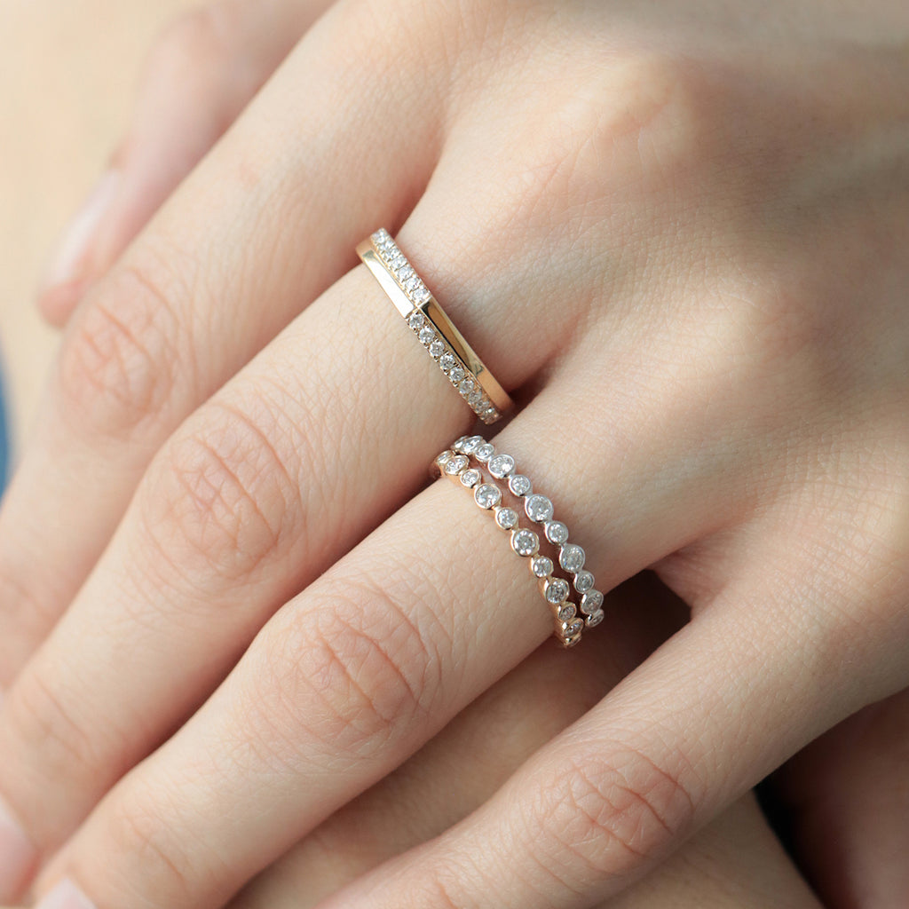 Anillo Amelia Oro 18K con Diamantes.