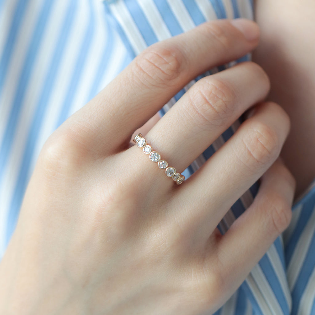 Anillo Apolo M Oro 14K con Diamantes.