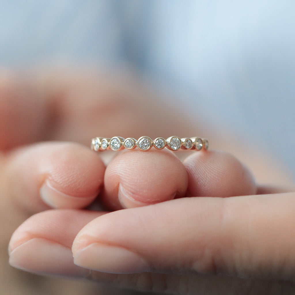 Anillo Apolo S Oro 14K con Diamantes.