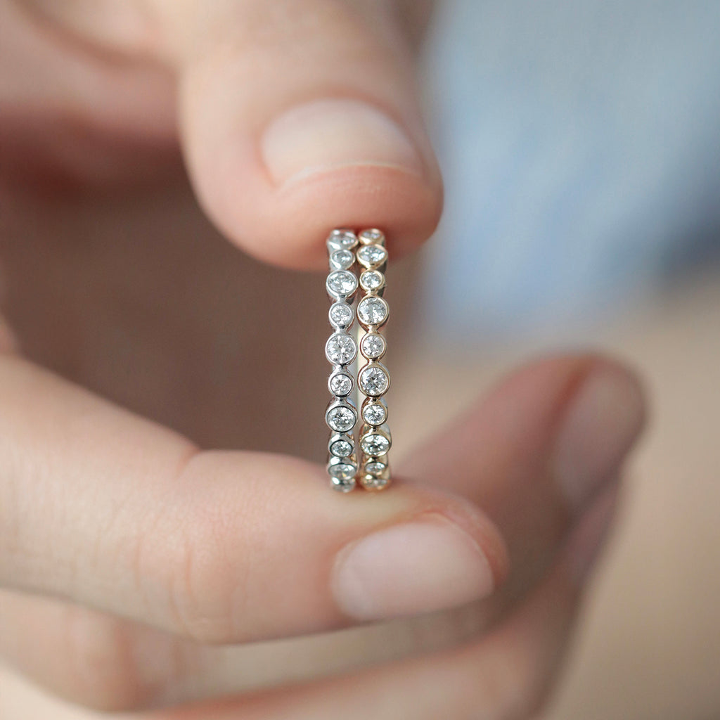 Anillo Apolo S Oro 14K con Diamantes.