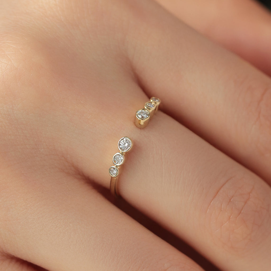Anillo Apolo Taper Oro 18K con Diamantes.