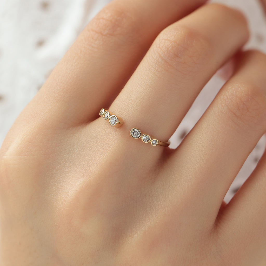 Anillo Apolo Taper Oro 18K con Diamantes.