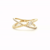 Anillo Astra Duo Oro 14K con Diamantes.