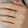 Anillo Astra Duo Oro 14K con Diamantes.