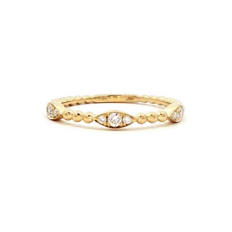 Anillo Bloom Oro 14K con Diamantes.