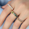 Anillo Centauro Lemon Oro Amarillo 14K con Crisoberilo, Peridoto, Zafiros y Turmalina.