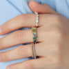 Anillo Centauro Lemon Oro Amarillo 14K con Crisoberilo, Peridoto, Zafiros y Turmalina.